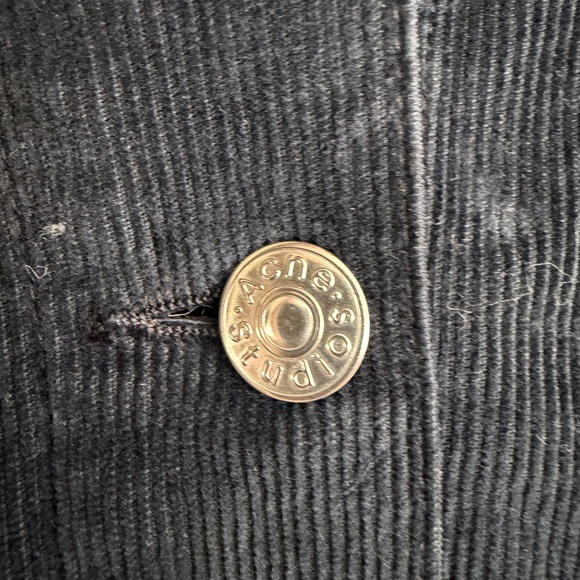 Acne Dark Navy Blue Corduroy Jacket - Picture 3 of 4